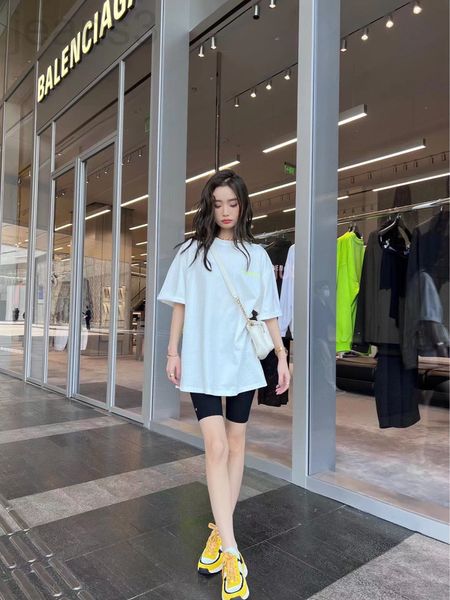 

women's t-shirt designer paris home 22ss classic round neck t-shirt simple letter printing casual fashion xg6g, White