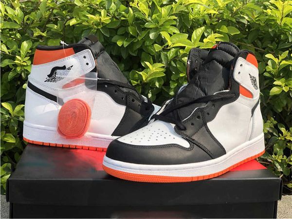

brand shoes authentic 1 electro orange 1s men outdoor white orange sports sneakers original