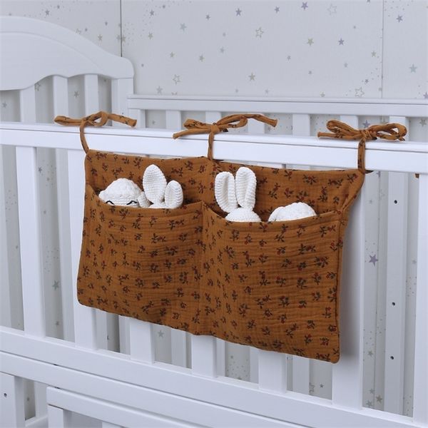 

1pc portable baby crib storage bag multifunctional born bed headboard organizer for kids baby bedding diaper bag 220531