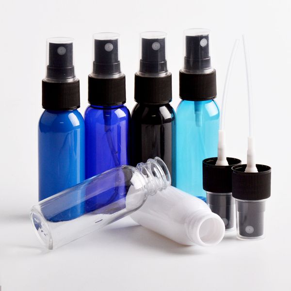 300pcs/lote 30ml Garrafas de perfume cosmético vazias 1 onças de spray preto de plástico