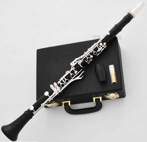 Profissional 18 key a clarinete Ebony Wooden Body Pads italiano Novo caso