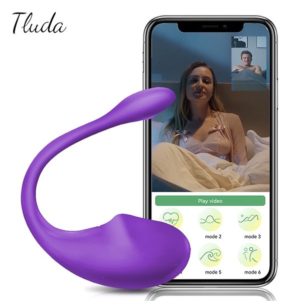 Vibratore del dildo di APP femminile di Bluetooth per le donne Vagina Ball Love Egg Telecomando vibrante senza fili Mutandine giocattolo del sesso per Womans 220817