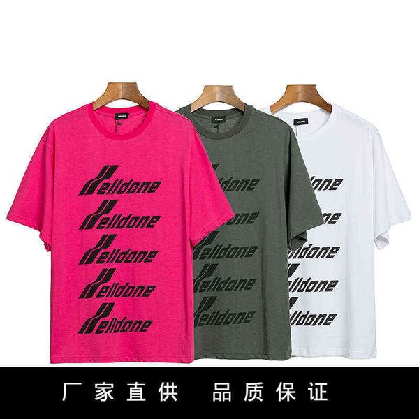

we11done big letter casual short sleeve t-shirt with round neck, White;black