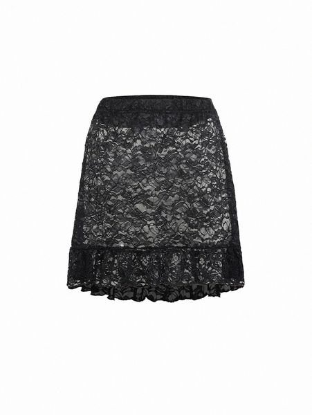 

floral lace cover up 24yk#, White;black