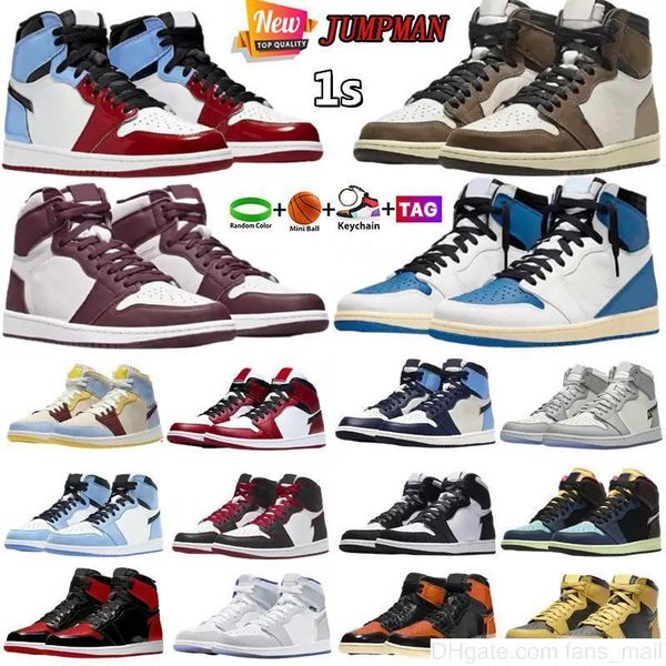 

jumpman 1 men women basketball shoes unc mens og university blue fearless obsidian banned bred toe chicago sport sneaker eur47