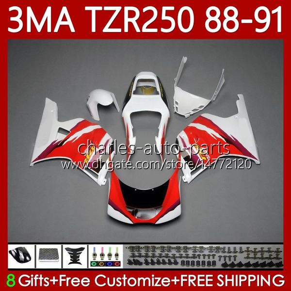 Moto Code Code для Yamaha TZR250 белый красный новый New TZR 250 TZR-250 R RR RR 1988 1989 1990 1991 Body 115NO.96 TZR250-R TZR250RR 88-91 YPVS 3MA TZR250R 88 89 90 91 OEM обтекатель