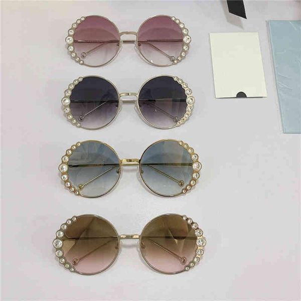 

sunglasses f family's fashion diamond rimmed round frame sunglasses wu jinyan's same ff0324 s auic, White;black