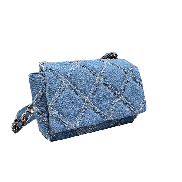 

2022ss vintage classic mini flap womens denim waist chest bags luxury designer lady girls it bag outdoor sacoche sport street purse vanity c