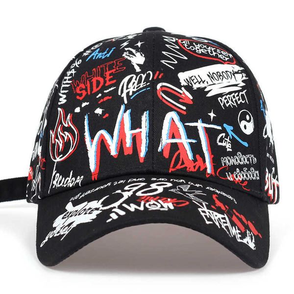 

baseball cap summer hat autumn graffiti printing outdoor baseball shade, Blue;gray