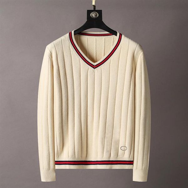 

21ss designer sweater luxury men and women gradient jacquard letters men's paris fashion t-shirt street long slee226z, White;black