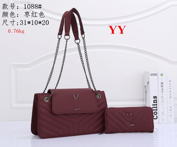 

women's designers luxury shoulder bag totes purse handbag message bags cluth brand classic crossbody pu #1088 31cm with wallet freghtrs