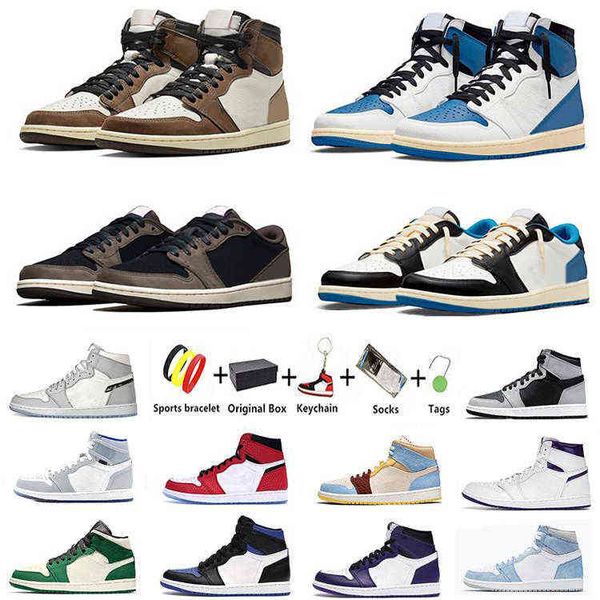 

jumpman 1s mens basketball shoes 1 ts x fragment racer blue unc dark mocha fearless royal toe shadow men women trainers sports sneakers with
