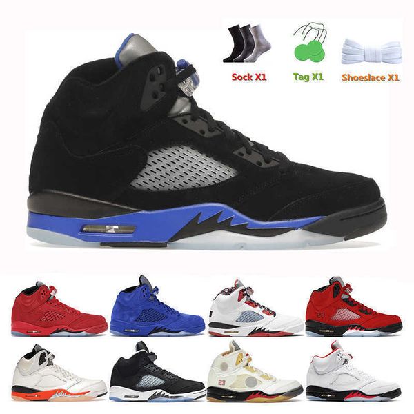 

men basketball shoes 5s race bule bluebird anthracite raging red alternate grape hyper royal mens trainers sports sneakers, Black