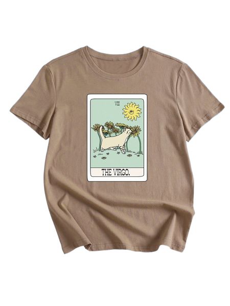 

romwe x oasis print collection letter cartoon graphic tee l7ka#, White
