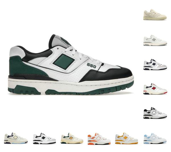 

2022 wholesale fashion women mens trainers b550 550 casual shoes aime leon dore green yellow rich paul syracuse orange white grey red bb550, Black