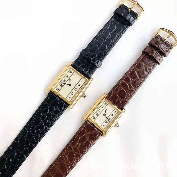 

designer tank watch for women brand medieval quartz tiktok small famous, Slivery;brown