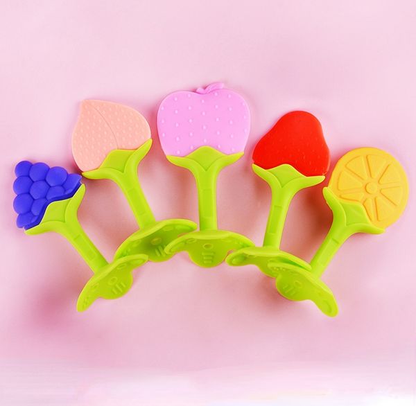 Dentizione giocattolo cassaforte in silicone baby teether frutta succhiamento di masticare giocattolo infantile per cure dentistiche accessori