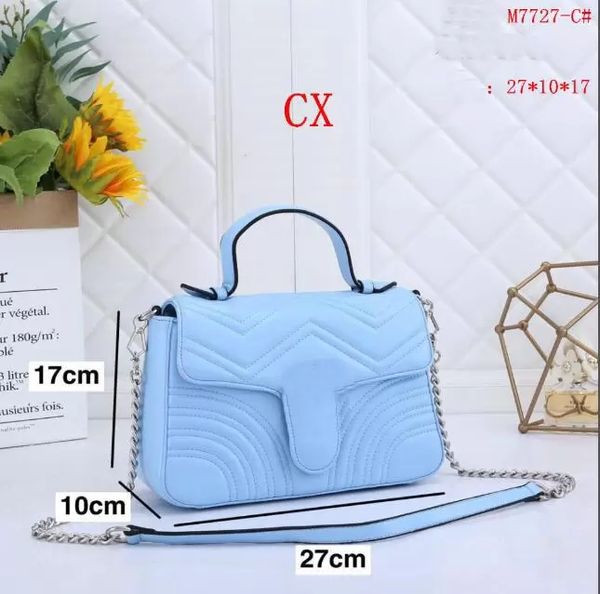 

high-quality style bag classic women leather handbags lady's handbag crossbody bag single shoulder m7727-c# 27cm
