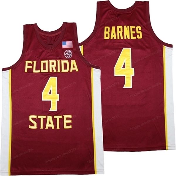 Nikivip 2021 Novo atacado barato 4 Barnes Basketball Jersey Men's All Stitched Red Size S-xxxl Qualidade superior