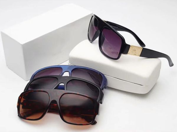 Óculos de sol de alta qualidade para homens e mulheres, tamanho grande, óculos de proteção com viseira, óculos de sol retrô, espelhos externos, adequados para moda, praia, condução UV400 com caixa
