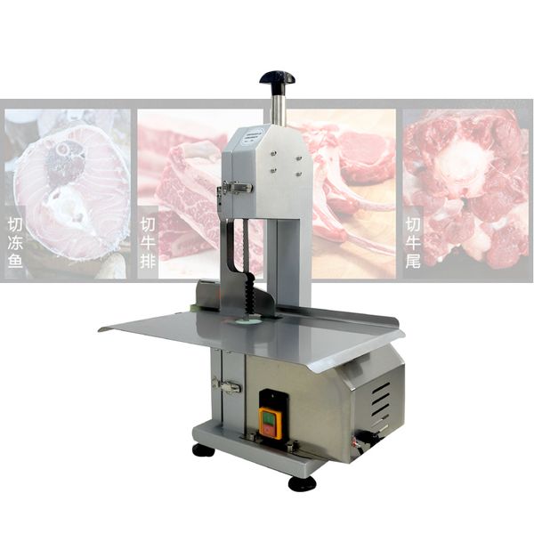 Knochensägemaschine Kommerzielle Fischkuhsteak Gefrorenes Fleisch Cut Ter Tisch Elektrische Bandsäge Knochenfleischschneidemaschine zum Verkauf