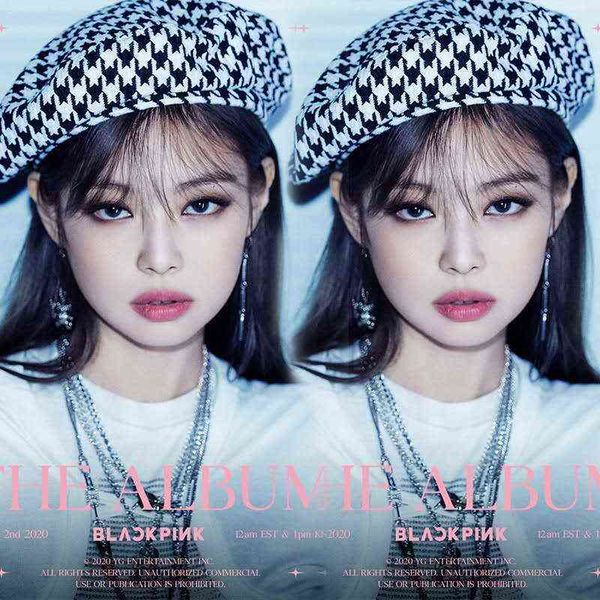 

celebrity jennie beret ladies houndstooth casual british flat hat elegant wool without roofing painter hats j220722, Blue;gray
