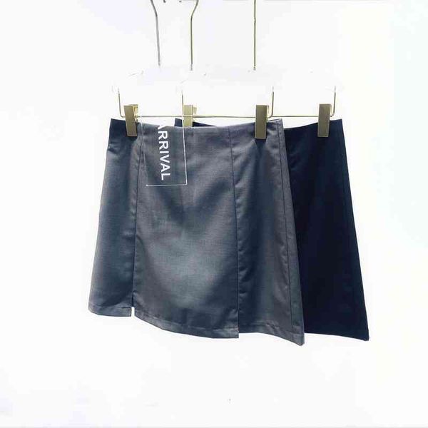 

casual dresses tb high waist slim split hip wrap skirt fashion age reduction solid color simple careful machine short skirt summer j9ou, Black;gray