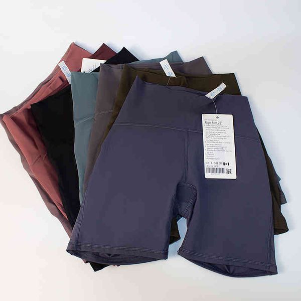 

lulu women shorts align high waist brand sporting fitness gym bottoms tights push up legging female shaping wear outfits leggings lu short s, White;black