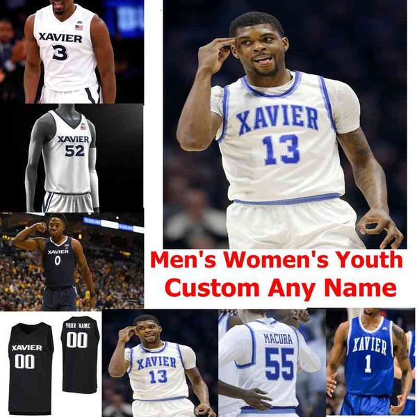 

xavier musketeers rare college basketball jerseys mens 11 bryce moore jersey leighton schrand ramon singh zak swetye womens custom stitched, Black