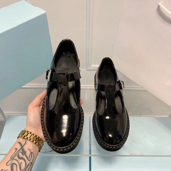

women dress shoes flat casual low-wedding party design business formal loafer social chunky with original box244h, Black