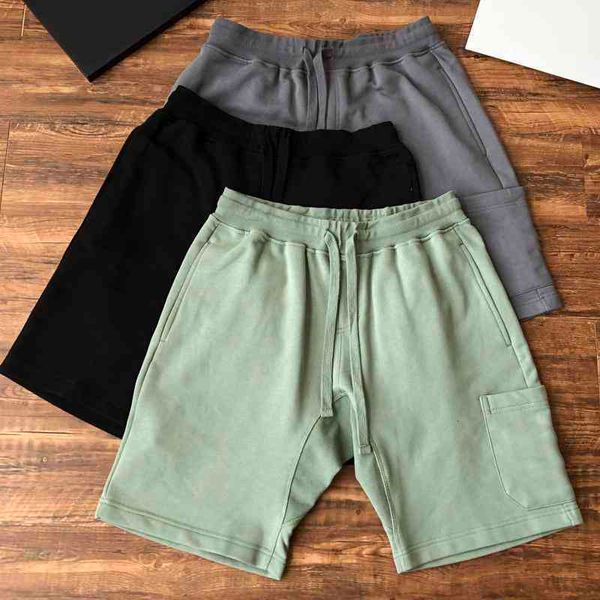 

designer stone men's shorts loose cropped pant hip hop casual couples men's sports pants women's fashion street brand clothin, White;black