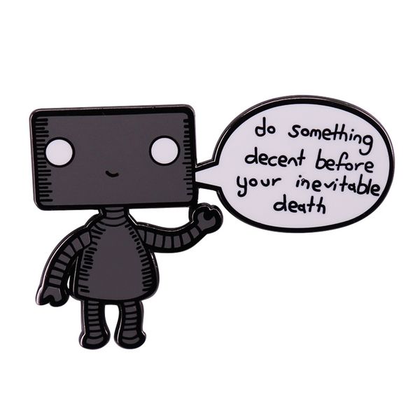 

cute little robot pin reminder, Blue