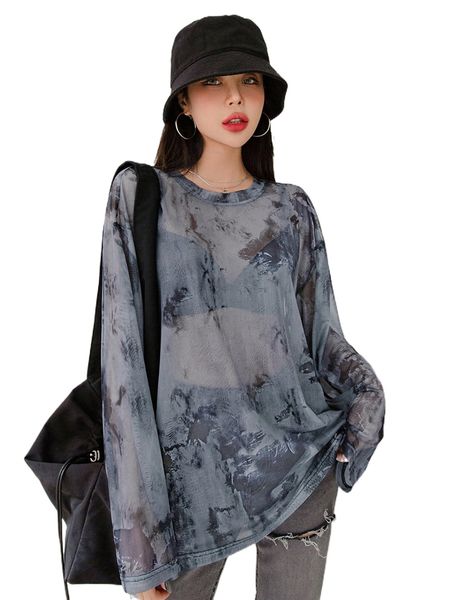 

dazy tie dye drop shoulder without bra b4pq#, White