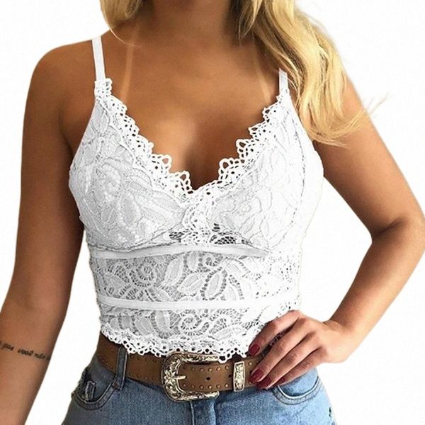

camisoles & tanks women plus size vest crop bralette wireless lingerie v-neck underwear tank deep v back camisole o9kw#, Black;white
