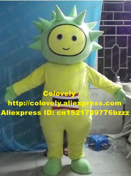 Кукольный костюм талисмана Необычный желтый костюм талисмана Durian Mascotte джекфрут ежик HedgePig Взрослый с зелеными шипами желтые щеки № 2968