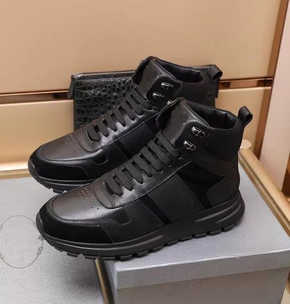 

high prax 01 sneakers shoes men's re-nylon technical fabric casual walking famous rubber lug sole outdoor runner trainers eu38-46, Black