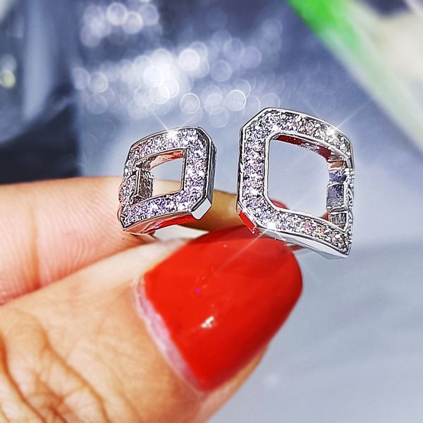 orecchini di design geometrico collane set di gioielli da sposa marca brillante cz zircone argento fascino orecchini a bottone orecchino_voghion.com