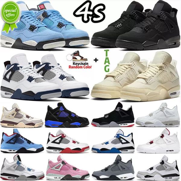 

2022 sail 4 4s violet ore mens basketball shoes sneakers midnight navy newstalgia patent university blue oreo bred black cat dark mocha
