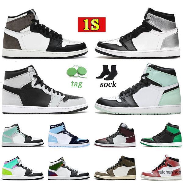 

2022 jumpman 1s shadow 1 2 version mens basketball shoes unc high og nrg igloo dark mocha light smoke grey black sliver toe cheap