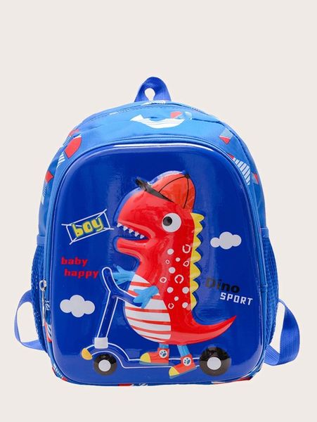 

boys cartoon dinosaur & letter graphic backpack she