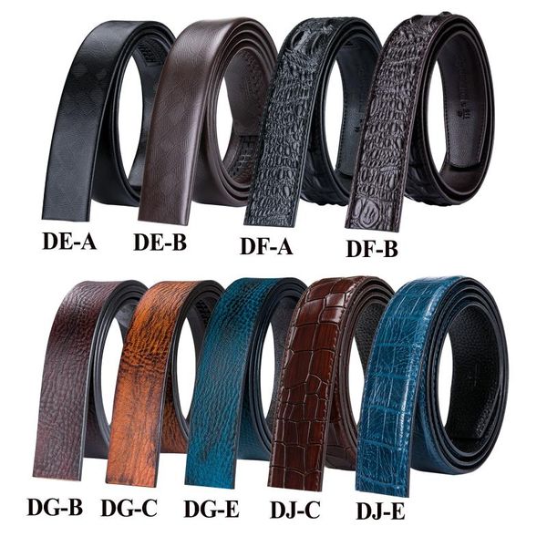 

belts 3.5cm casual style cowskin genuine leather crocodile for men automatic belt without buckle men's red blue replacement beltbelts, Black;brown