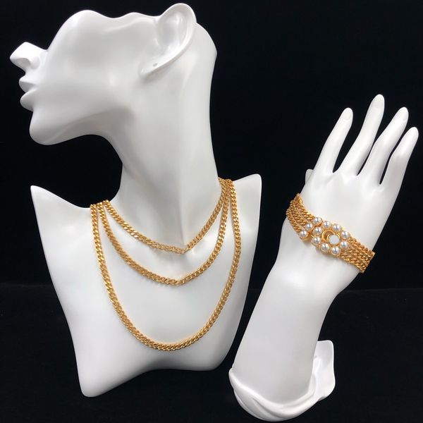

bracelet necklace fashion set luxury designer diamond geometric bracelet jewelry women1, Black