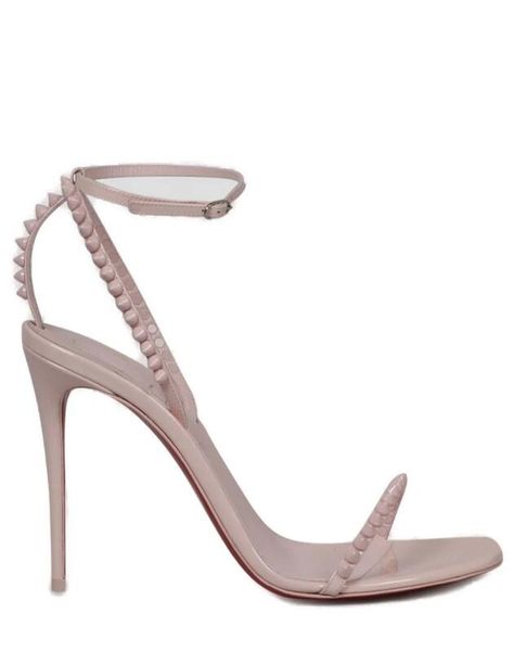 

women red bottom shoes sandal high heel queen stiletto heels so me sandals 100 mm silver spikes heel straps with box, Black