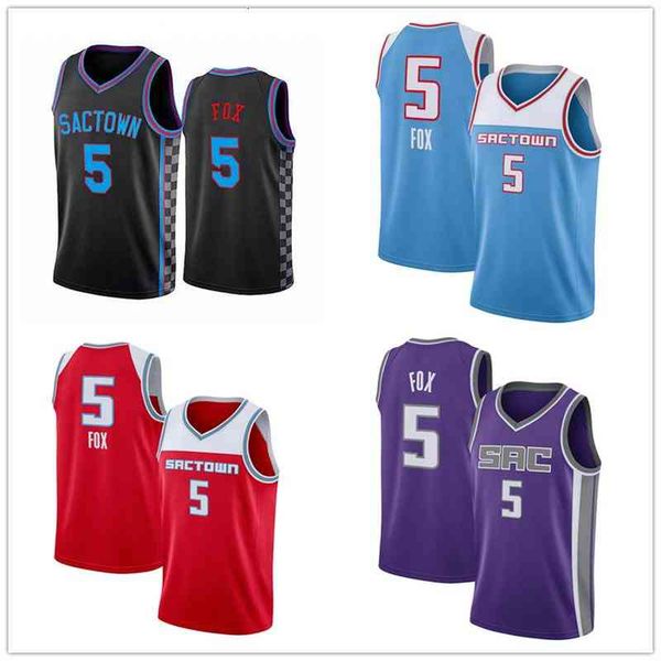

basketball jersey deaaron fox 2021 5 jerseys, Black