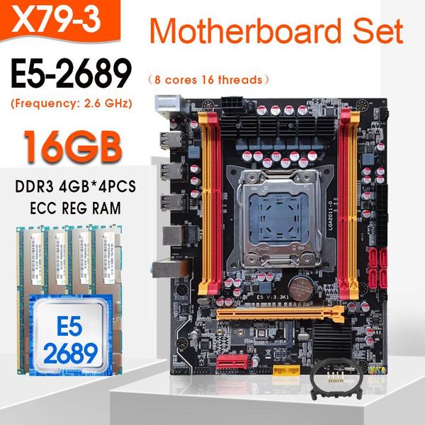 Anakartlar G Anakart Kiti LGA 2011 Xeon E5 2689 İşlemci DDR3 1333MHz 4GB 4pcs 16GB RAM Setmotherboards