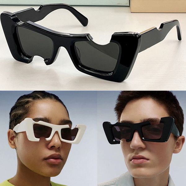 

official website new designer cady hollow sunglasses oeri021 mens womens couples same style notched corner highlights brand unique charm wit, White;black