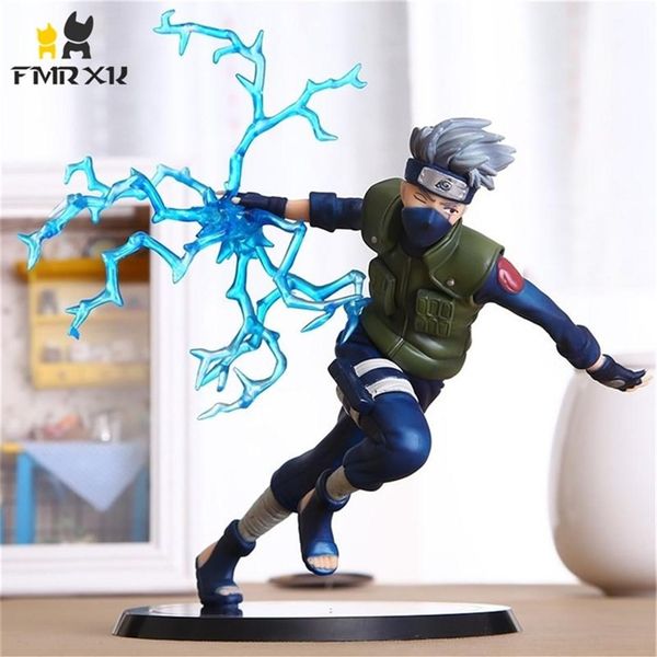 

fmrxk naruto kakashi sasuke pvc action figure anime puppets toys model desk collection for kits children lj200924180g