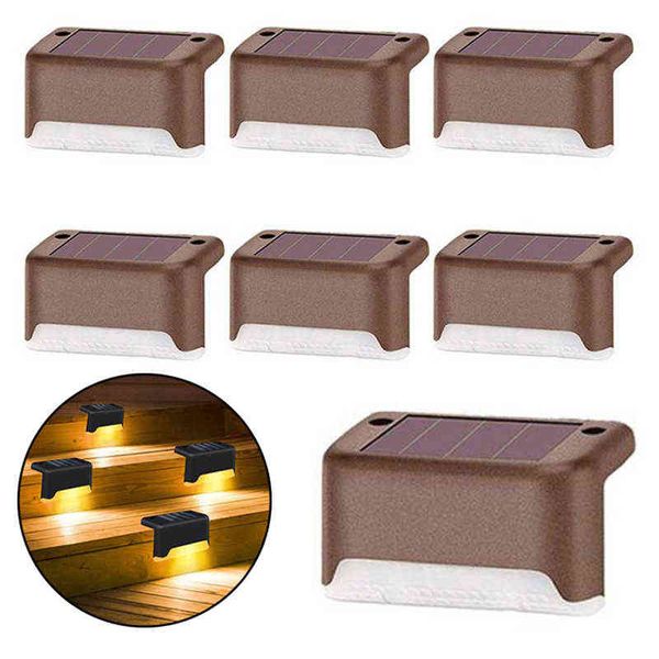 Peças solar LED LUZ LUZ ALGUNDA SOLAR AO ANTERIOR IP IP ÁGUA DE CANTA DE LIGHTA LIGHT STAIR Stair Lâmpada de parede Decoração do jardim J220531