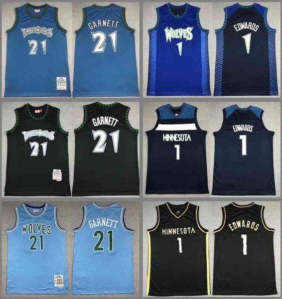

basketball jerseys kevin garnett anthony edwards 32 towns jersey, Black