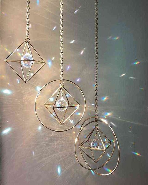 

sun catcher,cage hanger,rainbow maker, window crystal aa220318, Silver